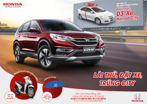 “Lái thử, trúng thật” – Trải nghiệm niềm vui cầm lái cùng Honda.